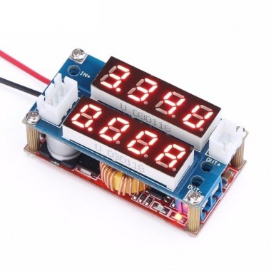 5A Adjustable CC CV Display Step Down Charge Module LED Panel Voltmeter Ammeter